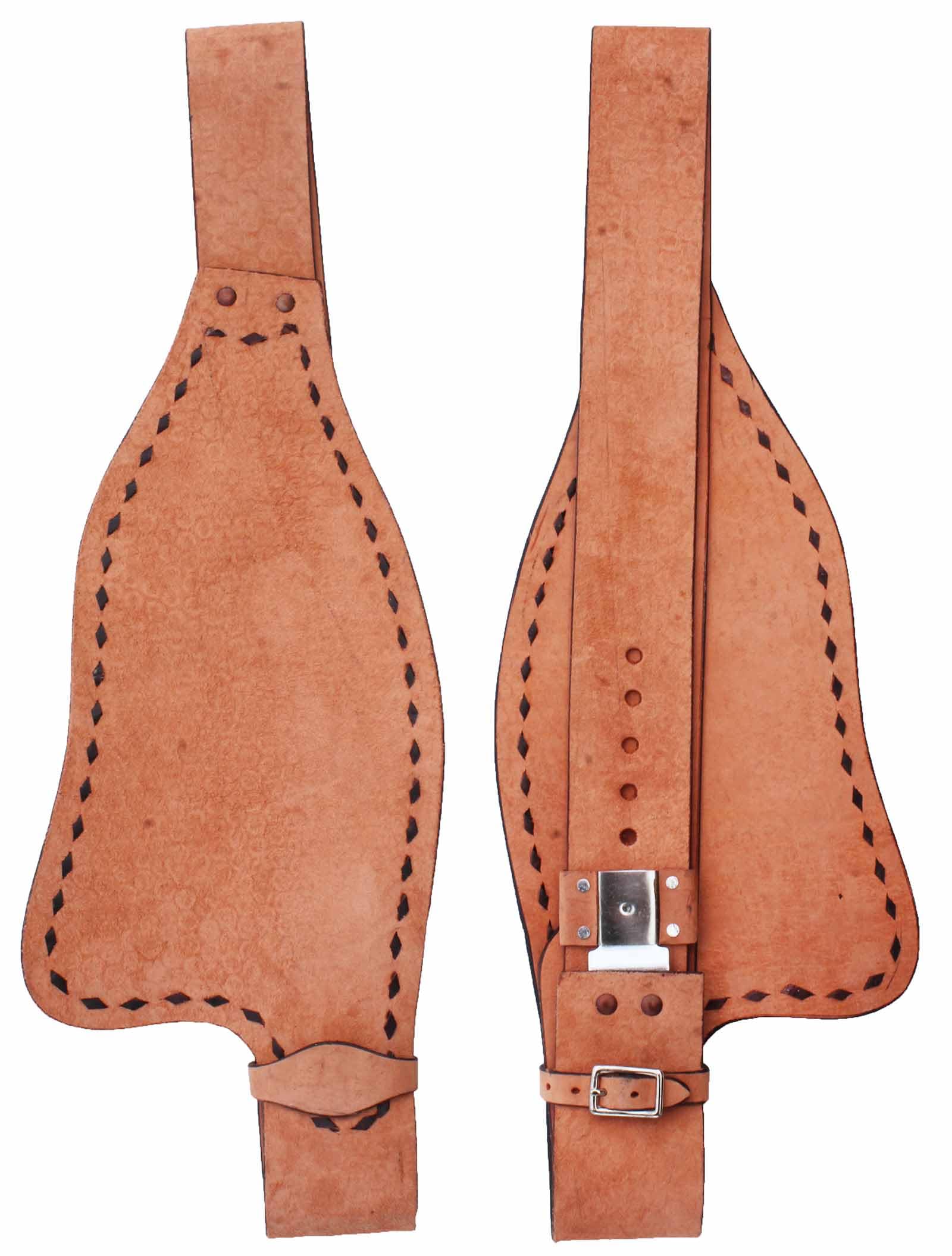 CHALLENGER Horse Horse Western Adult Roughout Buckstick Replacement Saddle Fenders 5237BR