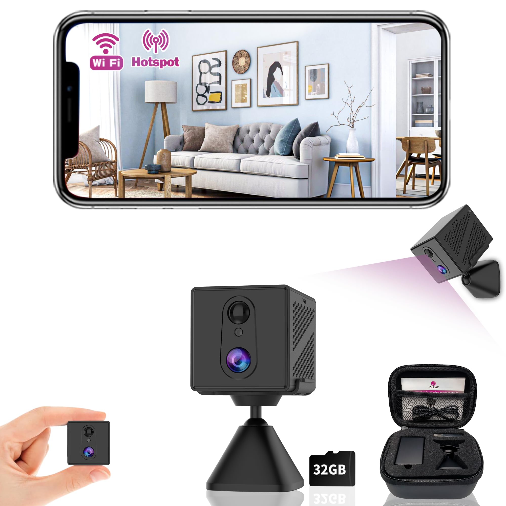 XD Mini caméra IP WiFi Vision nocturne détection de mouvement utilisation intéri