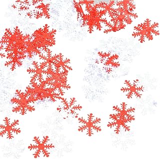 2färger Non Woven Tyg Snöflinga bitar, julklapp Snowflake bitar, form Bröllop Fest Dekorativt bord sprider konfetti (Flerfärgad)