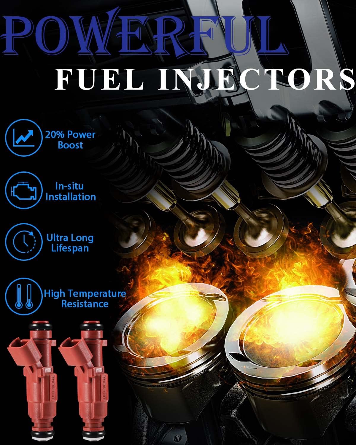 FJ1182 Fuel Injectors For:-Hyundai Elantra 2011-2015 Elantra Coupe 2013 Elantra GT 2013, For:-KIA Forte 2015 Soul 2012-2013, 1.8L 2.0L L4 High Performance Fuel Injectors Set of 4 84212375