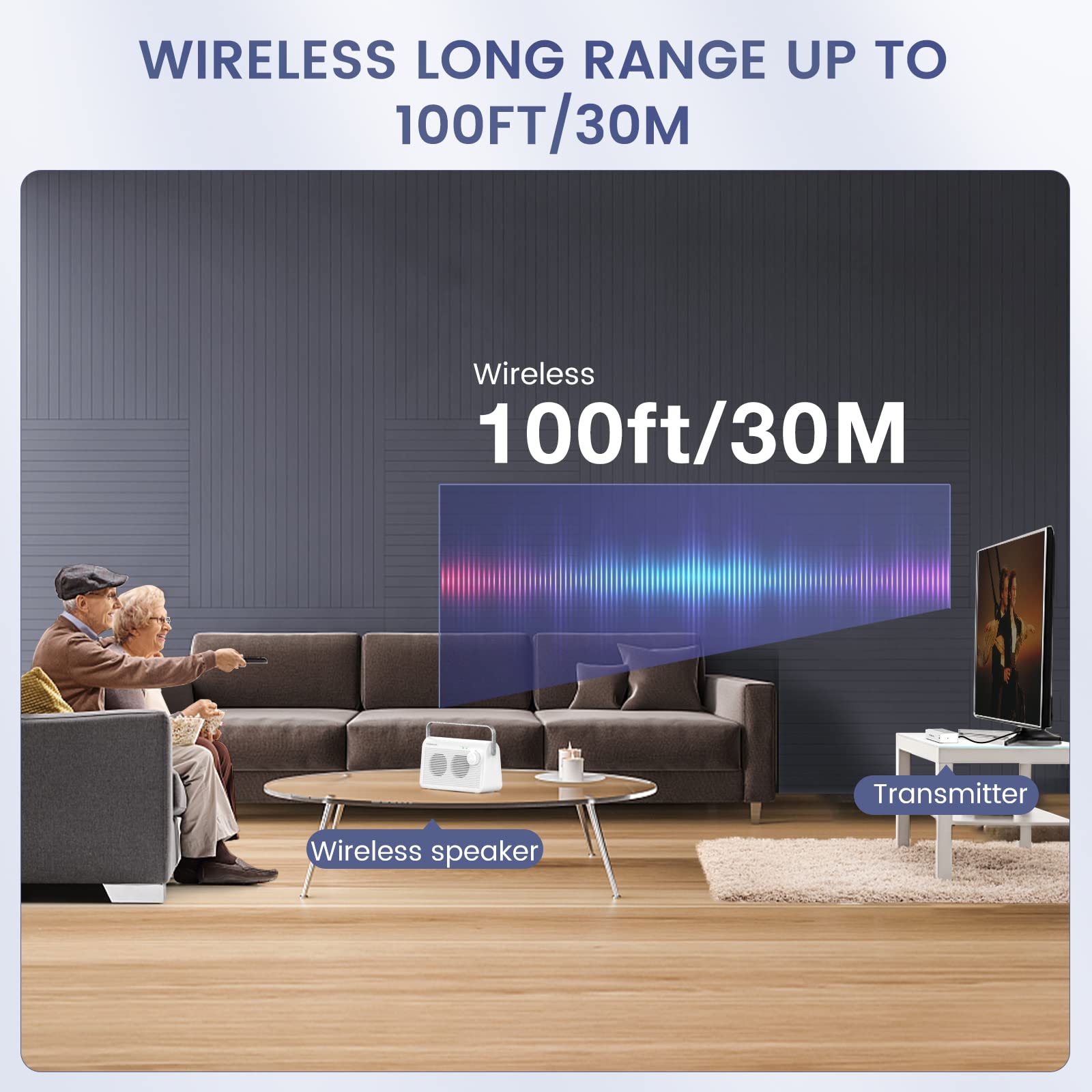 Tosima Tv9000w Wireless Speaker For Tv Easy Control Portable Tv