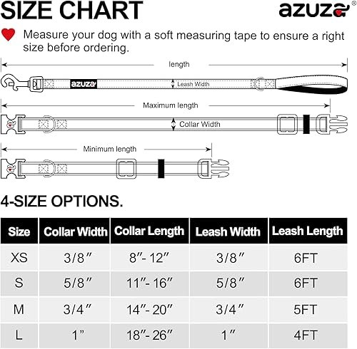 Miniatura 6 de azuza Juego de collar y correa para perro para el día de San Valentín, collar rosa ajustable con patrón de corazón rosa brillante, correa a juego,