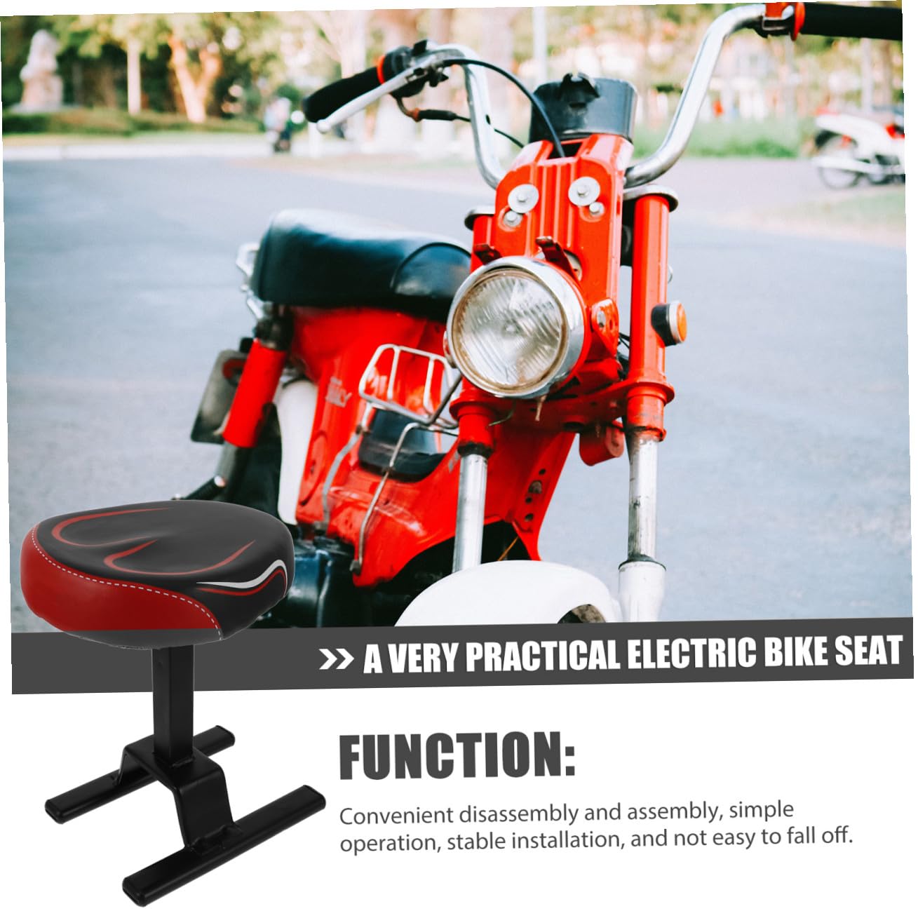 Seggiolino per Ragazzo Ragazza Ragazza per Bici Elettrica Staffa Sostituzione del Sedile Anteriore Attrezzatura per Bici Elettrica Accessorio per Esterni Realizzato Carbonio e Spug