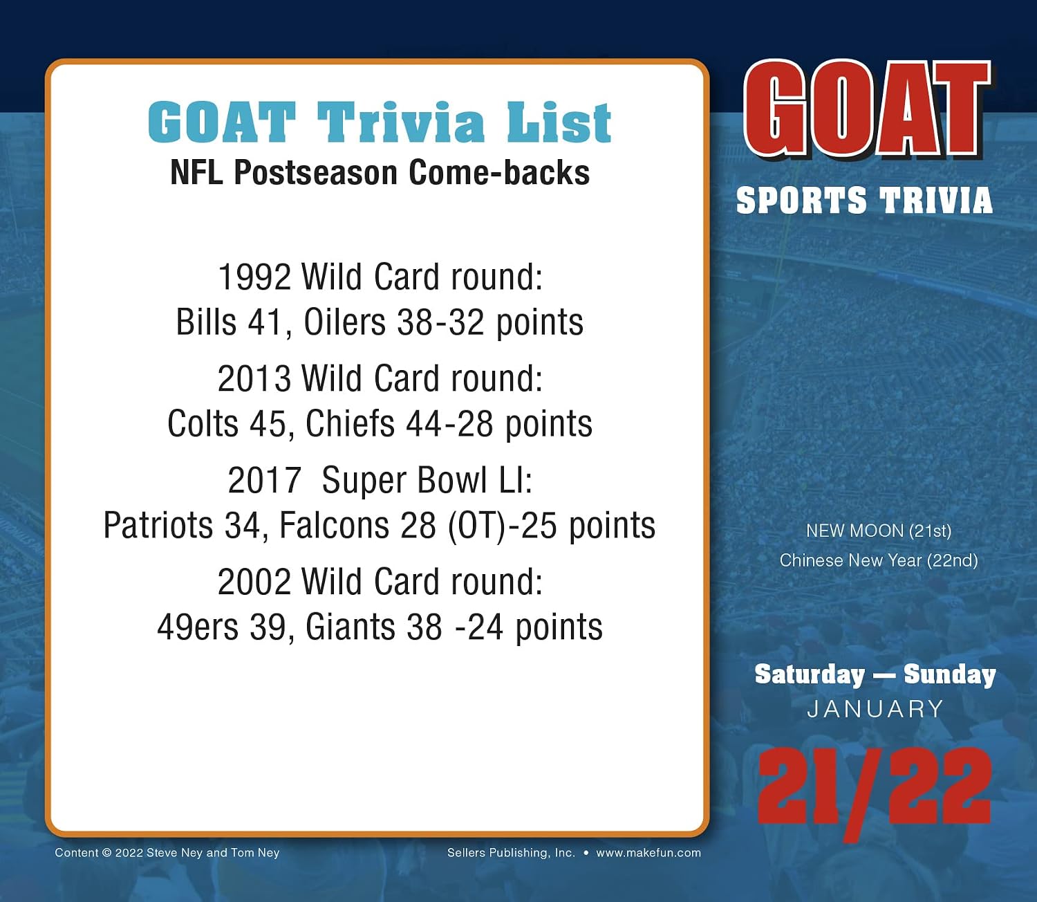 Goat Sports Trivia Calendar 2023: The Greatest of All Time in Every Sport! (BOXEDDAILY 365 DAY COMBINED), 6 Inches x 5 Inches - Image 4
