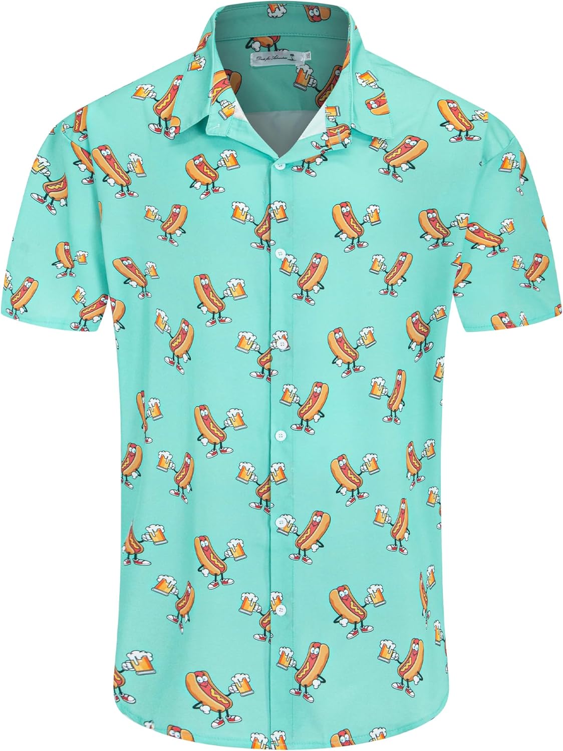 Weecreeture Big and Tall Men's Hawaiian Shirt - Short Sleeve, Tropical Floral Button Down Casual Summer Beach Shirt - Image 6