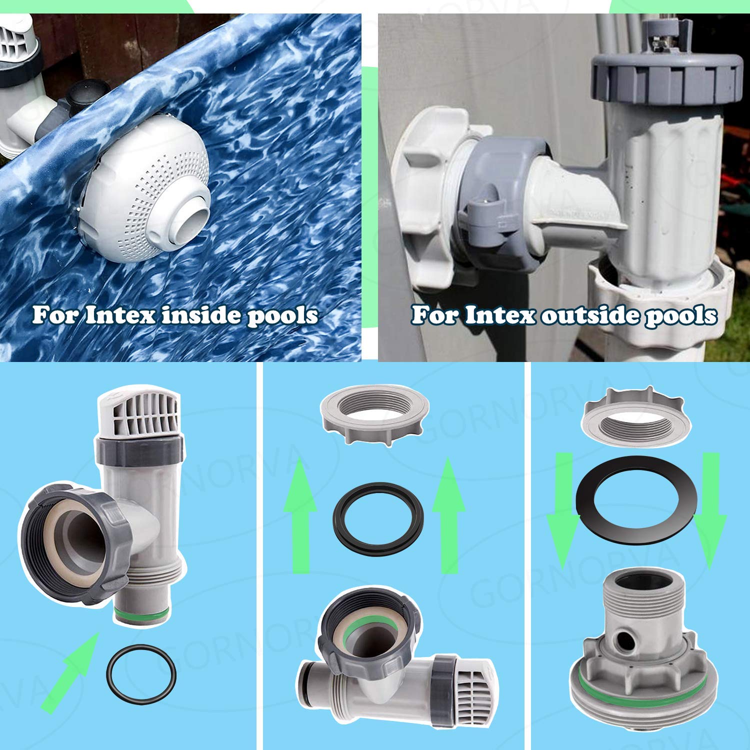 Buy GORNORVA 25076RP Large Strainer Rubber 2 Washer and Ring Kit for 1