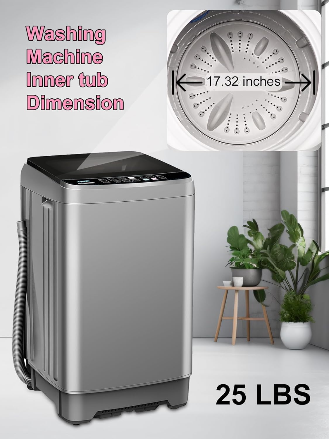 KRIB BLING XQB201B Washing Machine Inner Tub Dimension