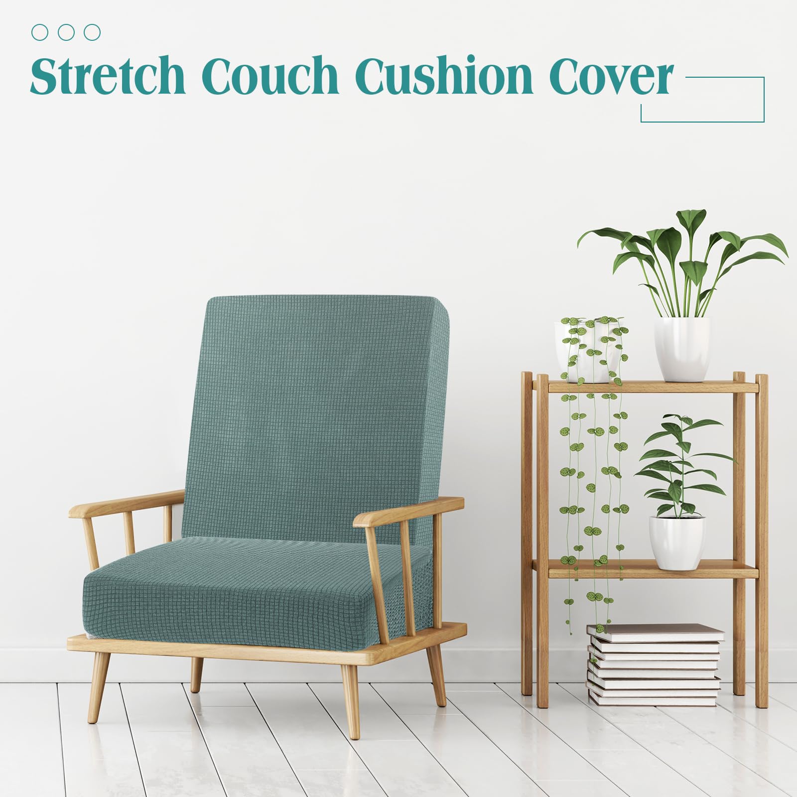 Dark Green Patio Sofa Covers - Stretch Slipcovers -4