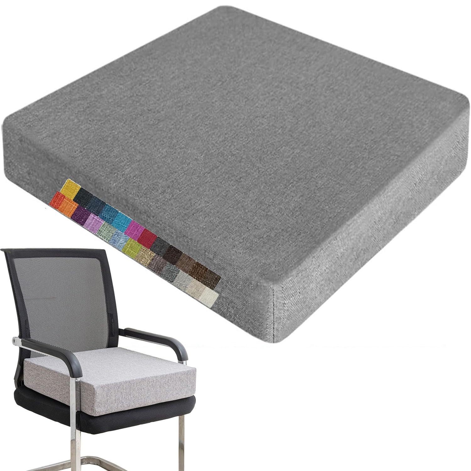 SVFOEBJM Thick 50x50x10 cm Memory Foam Outdoor Seat Cushion NonSlip Zippered Cover Perfect for Patio Garden Sofa BenchComfortable & Stylish Seating Solution.