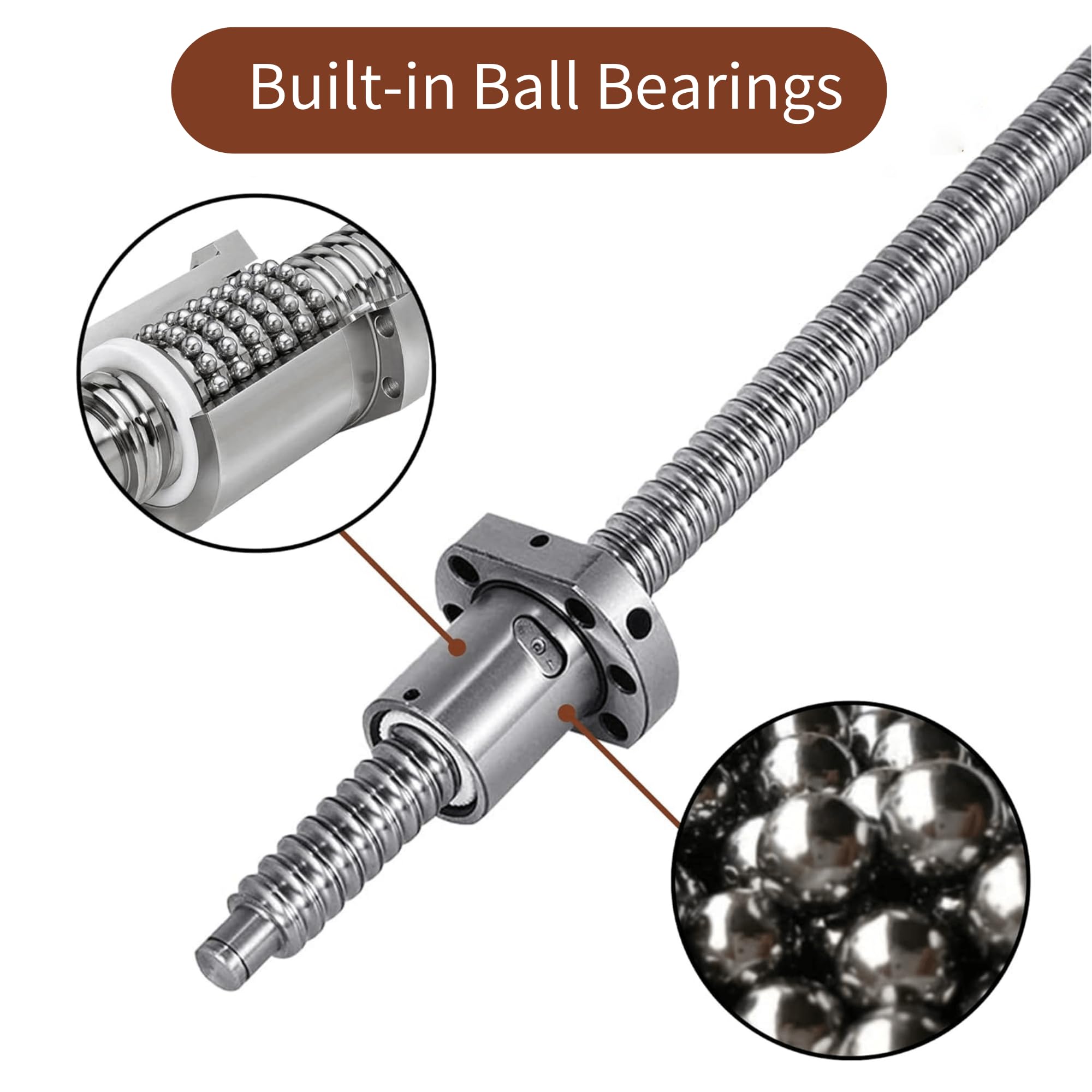 Kugelumlaufspindel 1 Stück SFU1605-2000mm, mit BK12/BF12 Endstütze, Muttergehäuse, Wellenkupplung, Linearführungen 2 Stück HGR20-2000mm, mit 4 Stück HGH20CA Lagerblöcken, für 3D-Drucker