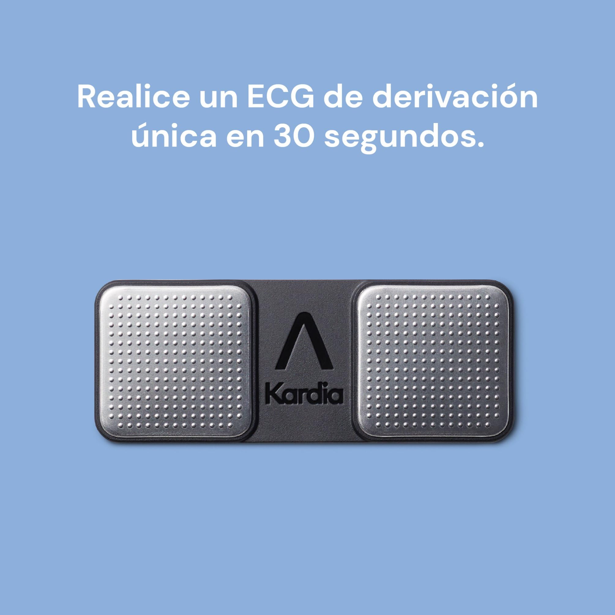 KardiaMobile Electrocardiografo Personal de 1 derivación - Registre ECG en casa - Detecta fibrilación Auricular - Resultados en 30 Segundos - Funciona con la mayoría de los Smartphones