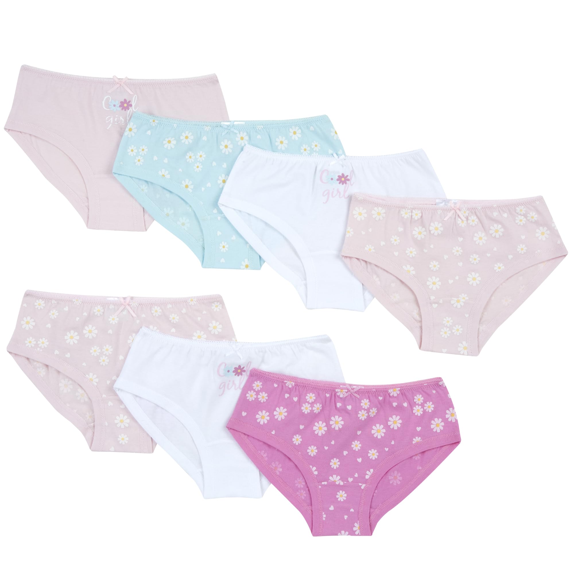 Prénatal, Mutande Bambina,7 Slip Bambina, in Morbido Cotone, Diversi Colori Inclusi Inclusi