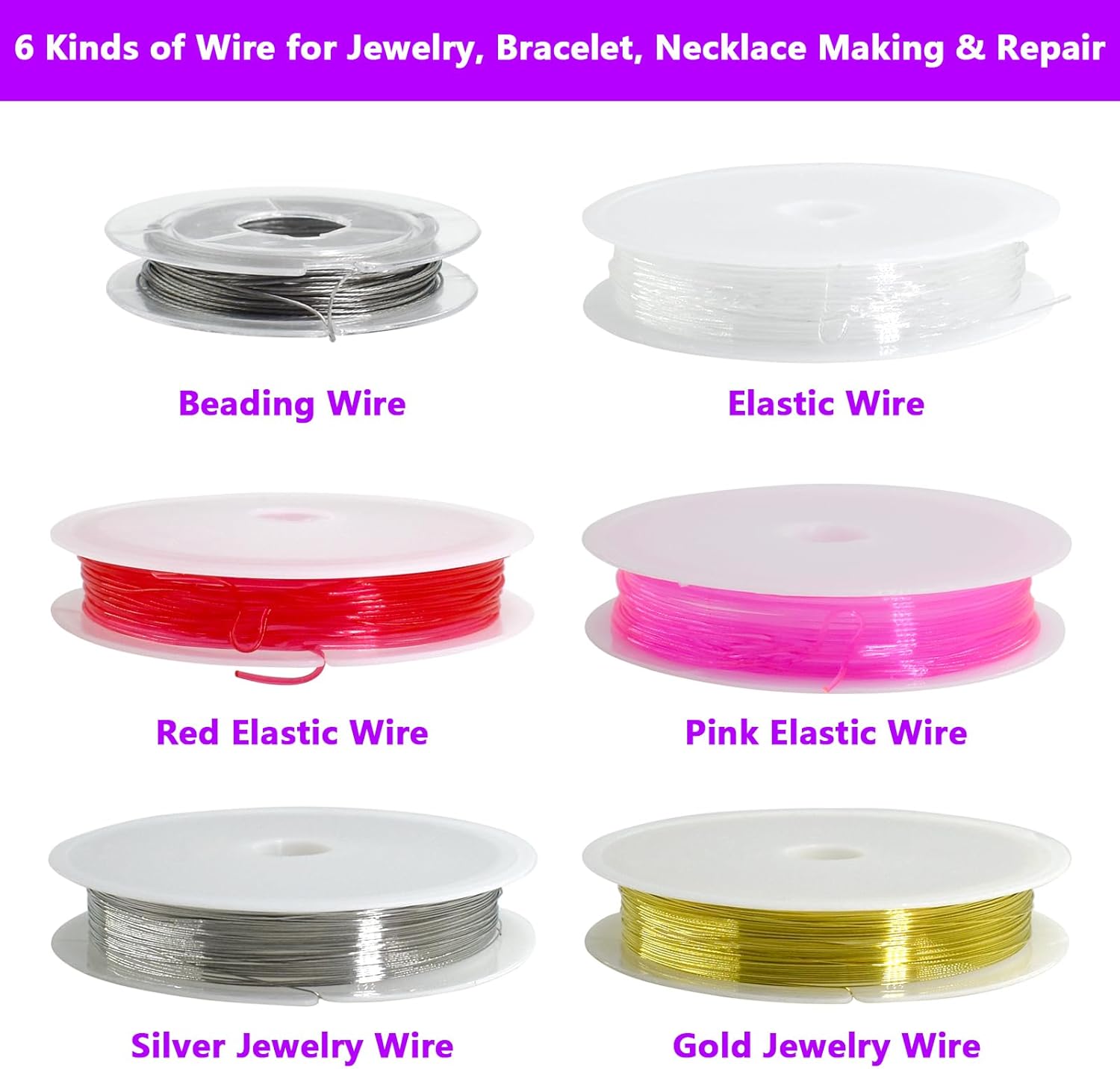 Renashed 4 Layer Jewelry Making Supplies Kit with Jewelry Making Tools, Jewelry Charms and Wire, Findings and Assorted Beads for DIY Bracelet, Necklace, Earrings Making or Repairing - Image 4