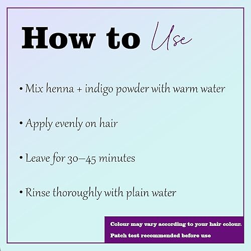 Miniatura 5 de Mi Nature - Polvo de hoja 100% índigo, 16.01 oz (16 onzas), tinte de hierbas puro para un rico color oscuro del cabello, polvo de tinctoria natural