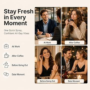 ZDEER PW13 Electric Cool Breath Spray, Probiotic Mouth Spray, Oral Spray Alcohol-Free for Fresh Breath & Dry Mouth,Rechargeable, 3 Flavor Cartridges, Travel Size, Ideal for Dating Office Daily Use