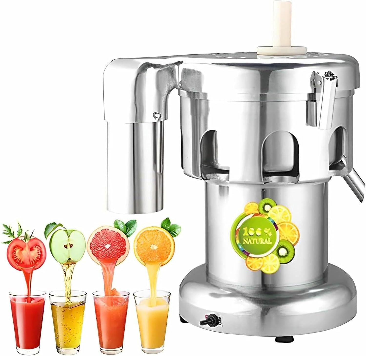 Professional Commercial Juice Extractor, Vegetable Consider, 370 W Electric Centrifugal Press, High Resistance Squeaky With Large Power Toping Of 2 L.