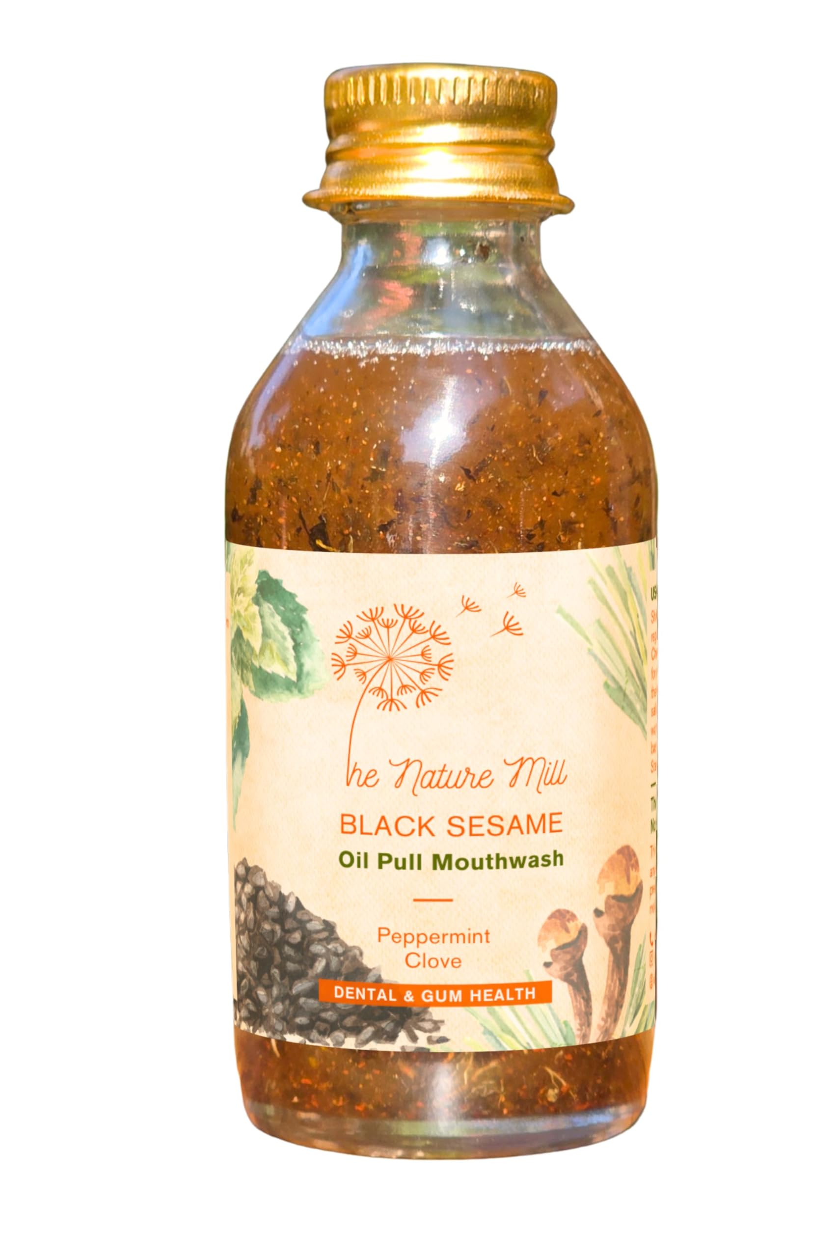 Sesame Oil Pull Mouthwash Peppermint Clove. Natural pulling oil for teeth and gums (100ml, Sesame)-picture-10