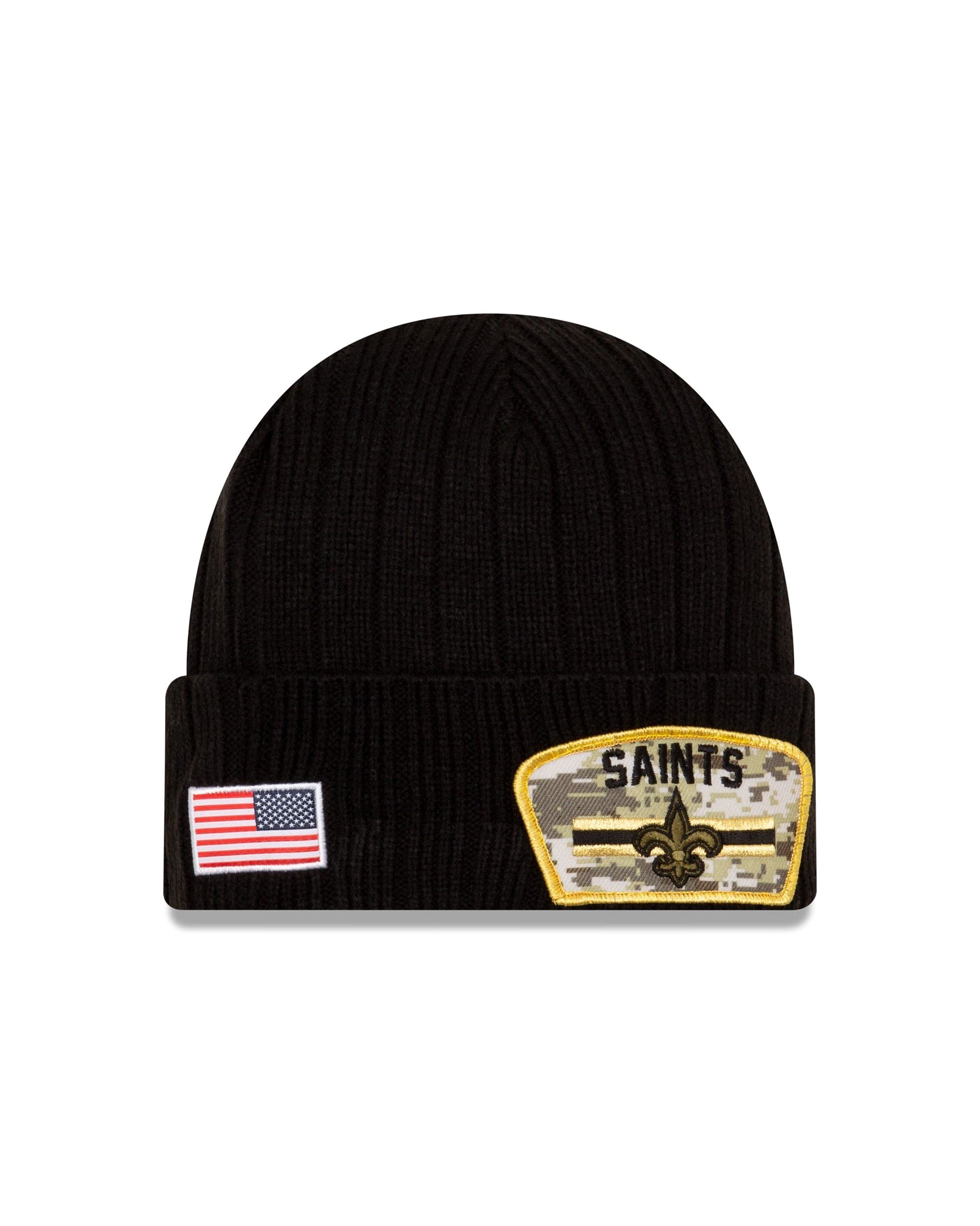 New Era Salute to Service Beanie NFL 2023 Nero Logo Squadra