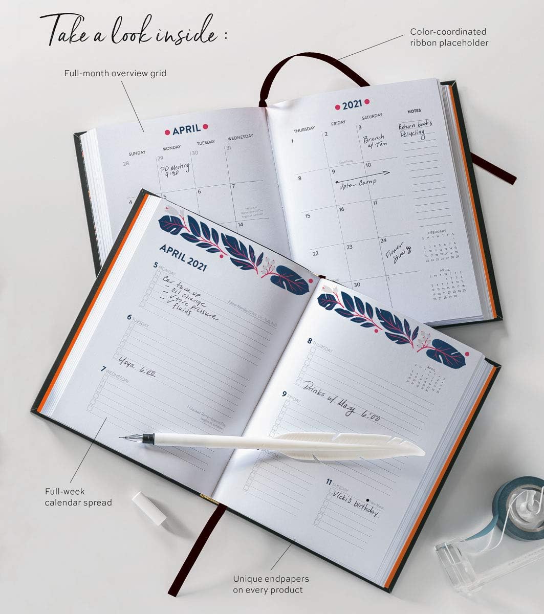 High Note 2021 Planner by Carmi Grau, Go Get 'Em Tiger, 18-Month Softcover Planner, July 2020 - December 2021, 5.75" x 7.75" (CHZ0968)