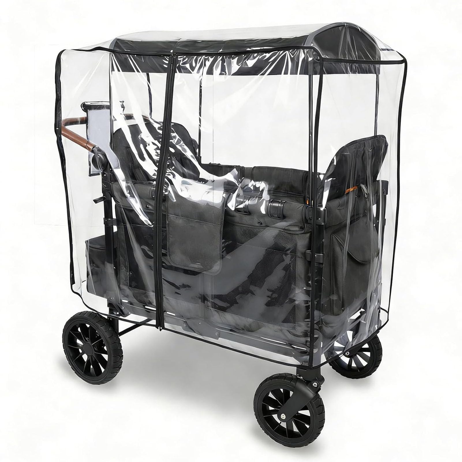 Housse de Pluie Wagon pour WonderFold W4, Imperméable et Coupe-vent de qualité Supérieure, Idéale pour une Protection contre les Temps, Conception Ventilée (125 * 55 * 110cm)
