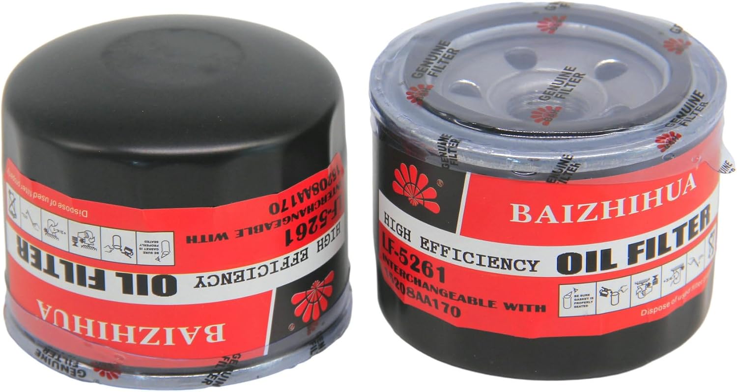 4-PACK BAIZHIHUA LF-5261 Premium Oil Filter Replace 122-0833, 15208AA170, LF3591, 1220833 Fits Cummins Onan HDKAH, HDKAJ, HDKAK, 2015-2024 Subaru WRX, 2022-2024 Subaru BRZ,2015-2020 Levorg 1.6L