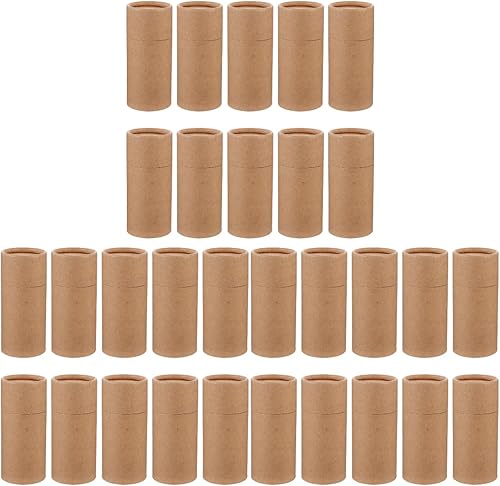 HEMOTON 30 tubos de papel kraft de 3.4 fl oz con tapa, cajas de cartón, botella de aceite esencial, caja de embalaje de regalo, cajas de