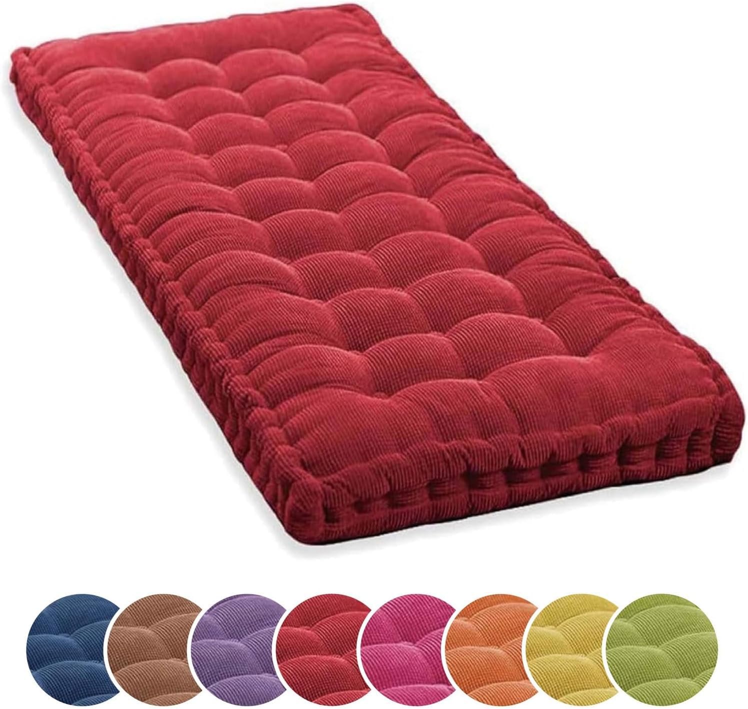 HKJGNH Thick Bench Cushion Pad 2/3 Seater,Bench Cushion Indoor/Outdoor,Garden Bench Pad Cushions 100cm/110cm/120cm,Porch Swing Cushion(Color 7,80x40cm(31.4x15.7in))