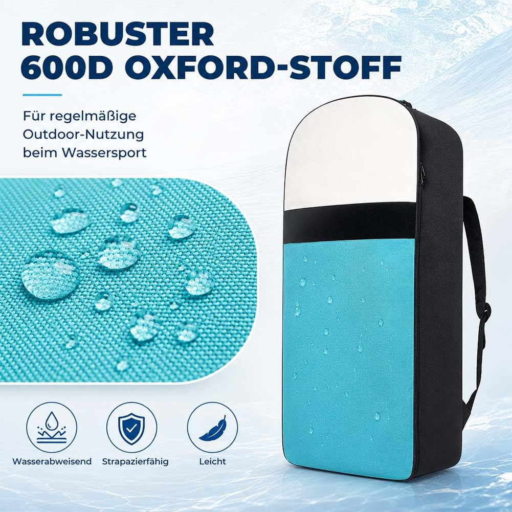 SUP Rucksack Tasche für Stand Up Paddle Board, 600D Oxford Paddleboard Tragetasche, Ersatzrucksack für aufblasbares SUP Board, Pumpe, Paddel & Zubehör
