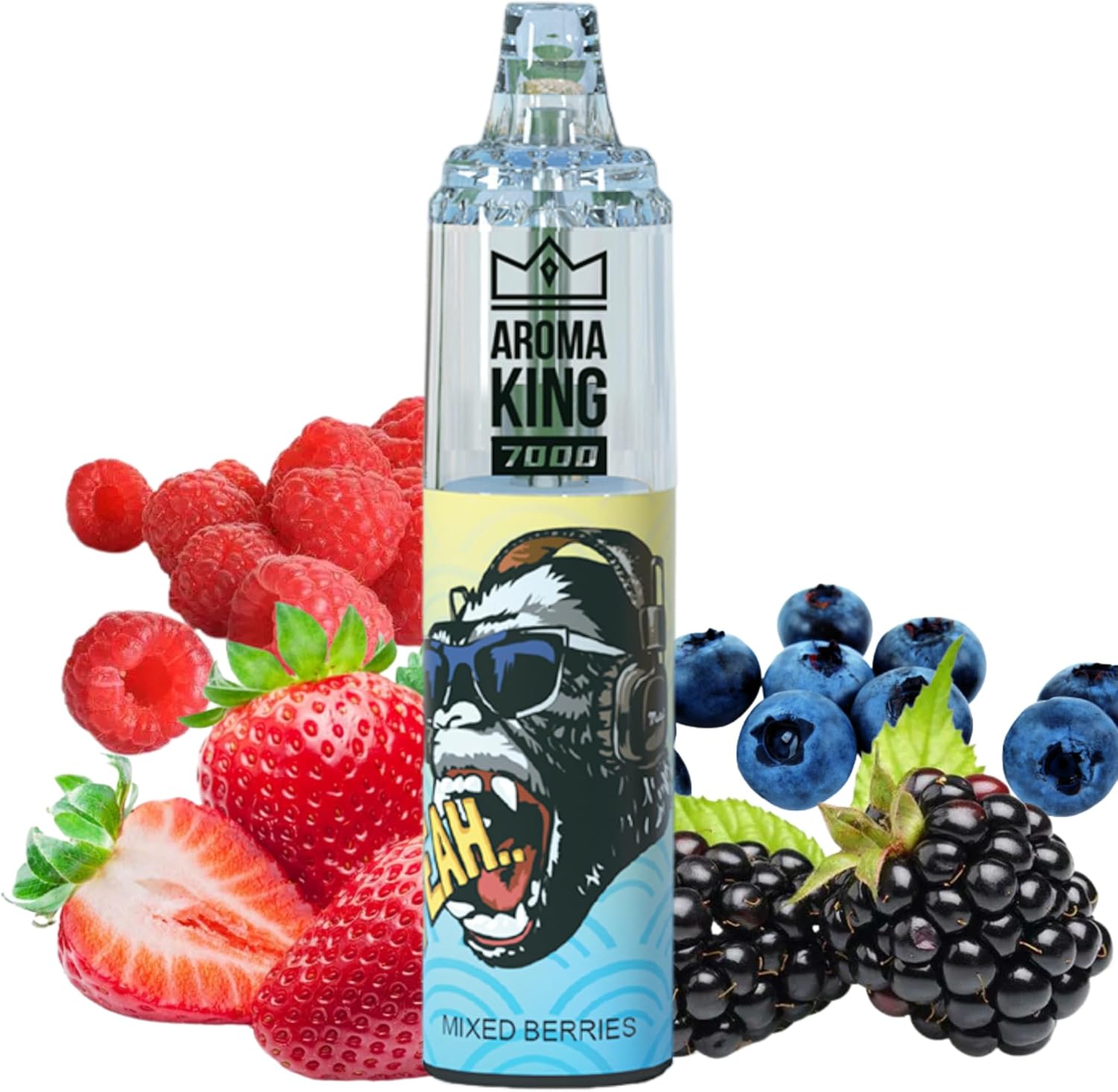 Aroma King Vape Pen 0MG 7000 Puffs Disposable Tornado Fruit Ice The