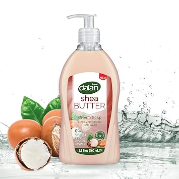 Dalan Shea Butter Cream Ultra Moisturizing Liquid Hand Soap for Normal and Dry Hands Fresh Clean and Soft Feeling (13.5 Fl Oz / 400 mL (Pack of 1))