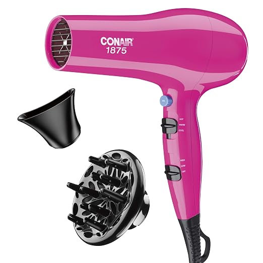 Conair - Secador de pelo ionizado de tamaño completo 1875 W, color rosa (el  embalaje puede variar), 1 EA : Belleza y Cuidado Personal - Amazon.com