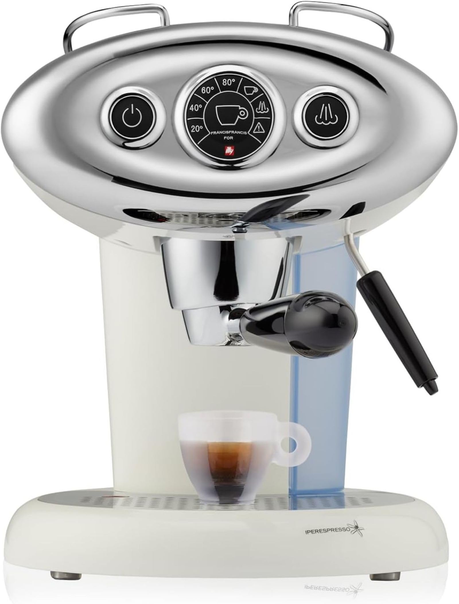 illy, Máquina de Café Iperespresso X7.1, Color Blanco | Café Espresso, Vaporizador para Cappuccino, Apagado y Descalcificación Automática, Compatible con Cápsulas Iperespresso