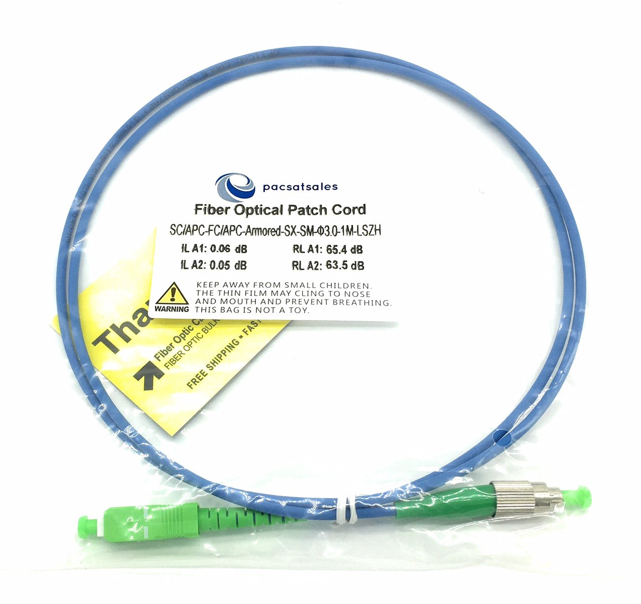 Snapklik.com : PacSatSales - Armored Single Mode Simplex Fiber Optic ...