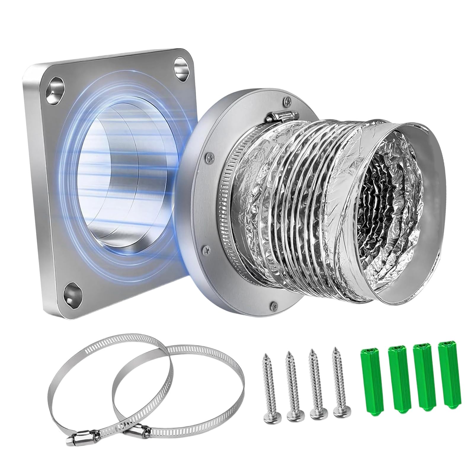 Oxxggkao Dryer Vent Hose Connector Auto Alignment Seal Ventilation Port Exhaust Enduring Vent Coupler with Hose
