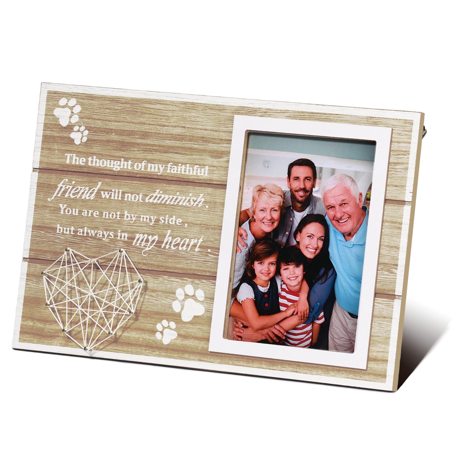 Dinikally Personalized Heart Photo Frame - Handmade String Art, Ideal Parental Gift (white string)