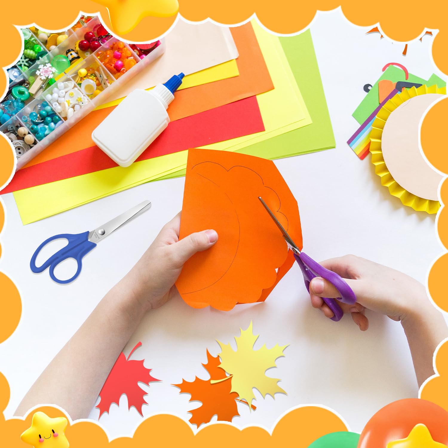 16 Packungen Kinder-Sicherheitsscheren mit stumpfer Spitze, 12,7 cm, Edelstahl, Bastelschere für Vorschule, Kindergarten, Xnluothsk
