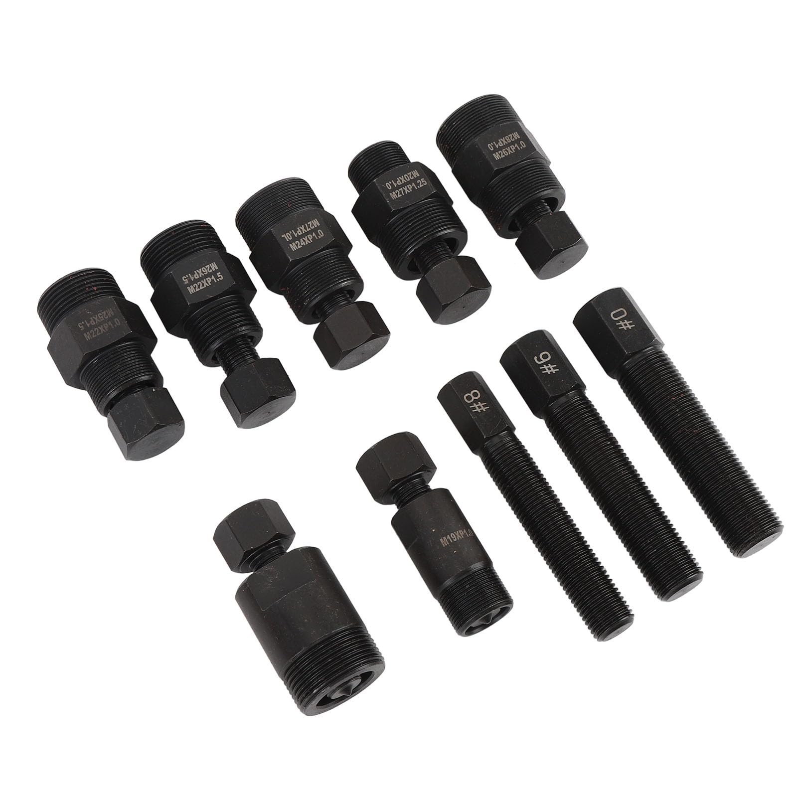 Alomejor Juego de Extractor de Volante de Motocicleta, Kit de Extractor de Motor Resistente para Scooter ATV, Material de Acero Al Carbono, 10 Uds.