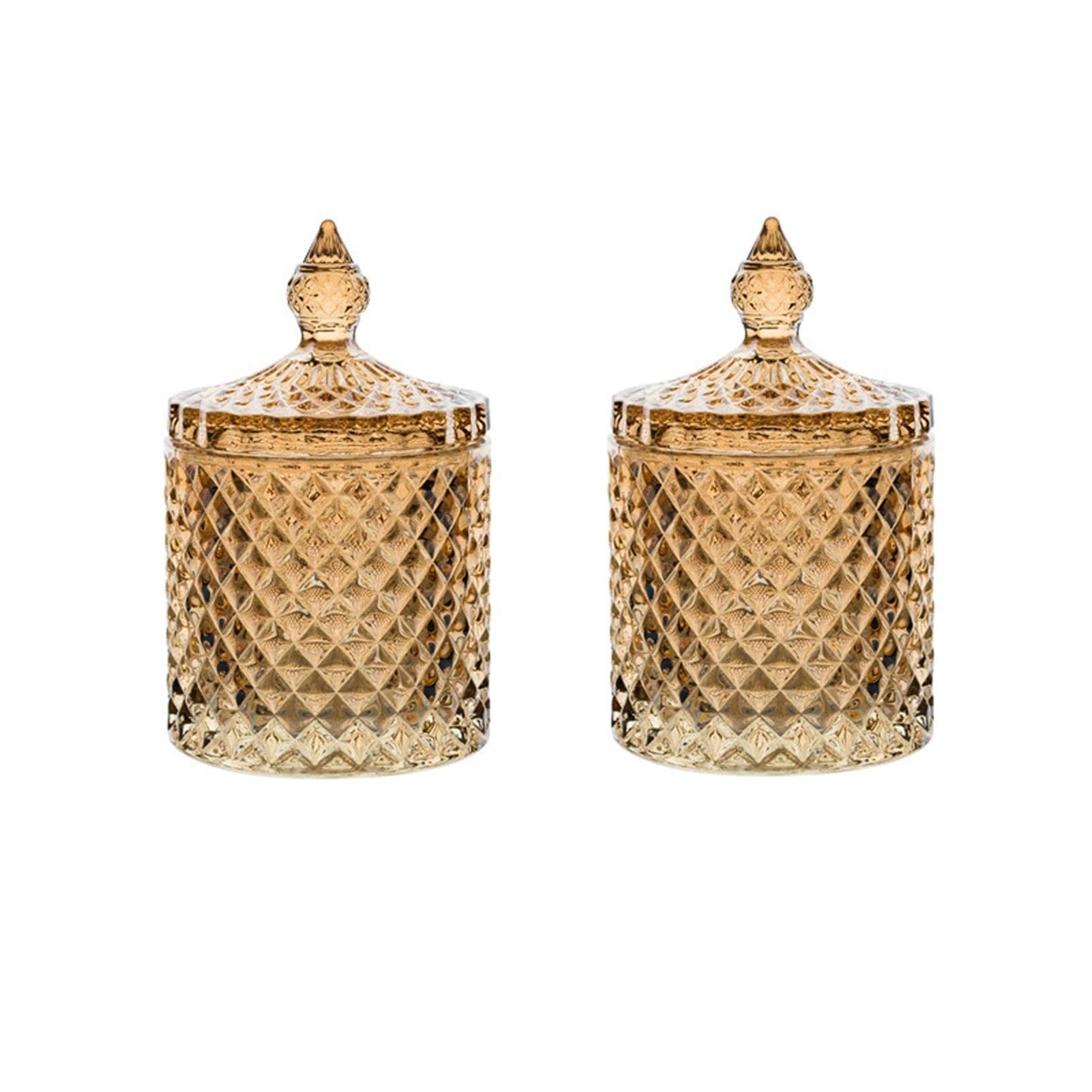 FGJsfhrDTU Glass Storage Jars, Sugar Bowl Glass with Lid Household Coffee Cube Storage Box(C)