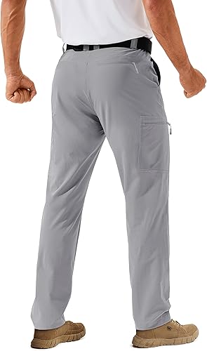 Miniatura 2 de TACVASEN Pantalones cargo de senderismo para hombre con 6 bolsillos, ligeros, resistentes al agua, de secado rápido, pantalones de viaje para