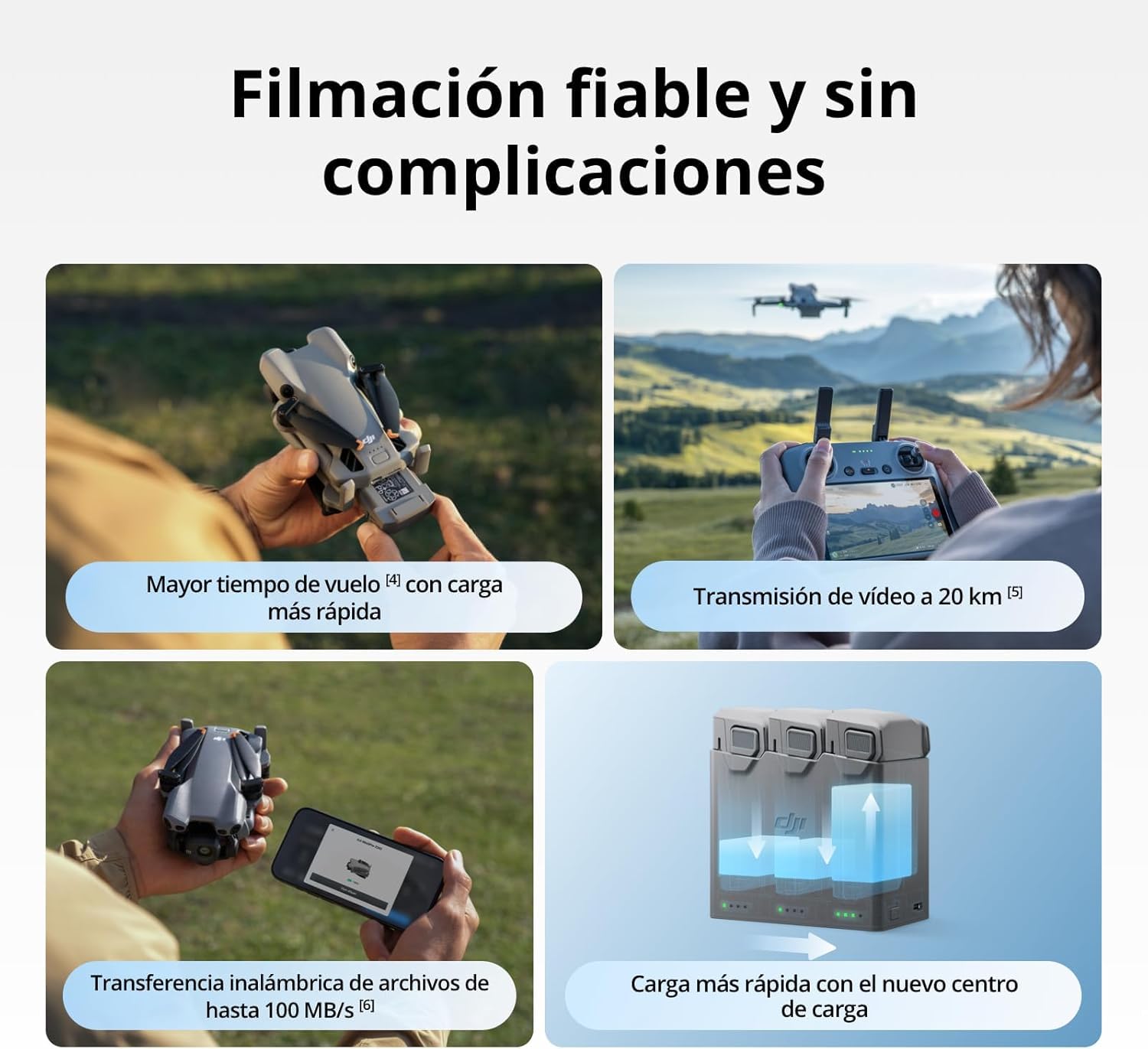 Pack DJI Mini 5 Pro Vuela Más con DJI RC 2 y, Certificado C0, Dron 4K para principiantes, Dron con cámara, CMOS de 1 pulgada, Detección de obstáculos (Mini 5 Pro Fly More - RC2 Bundle 1)