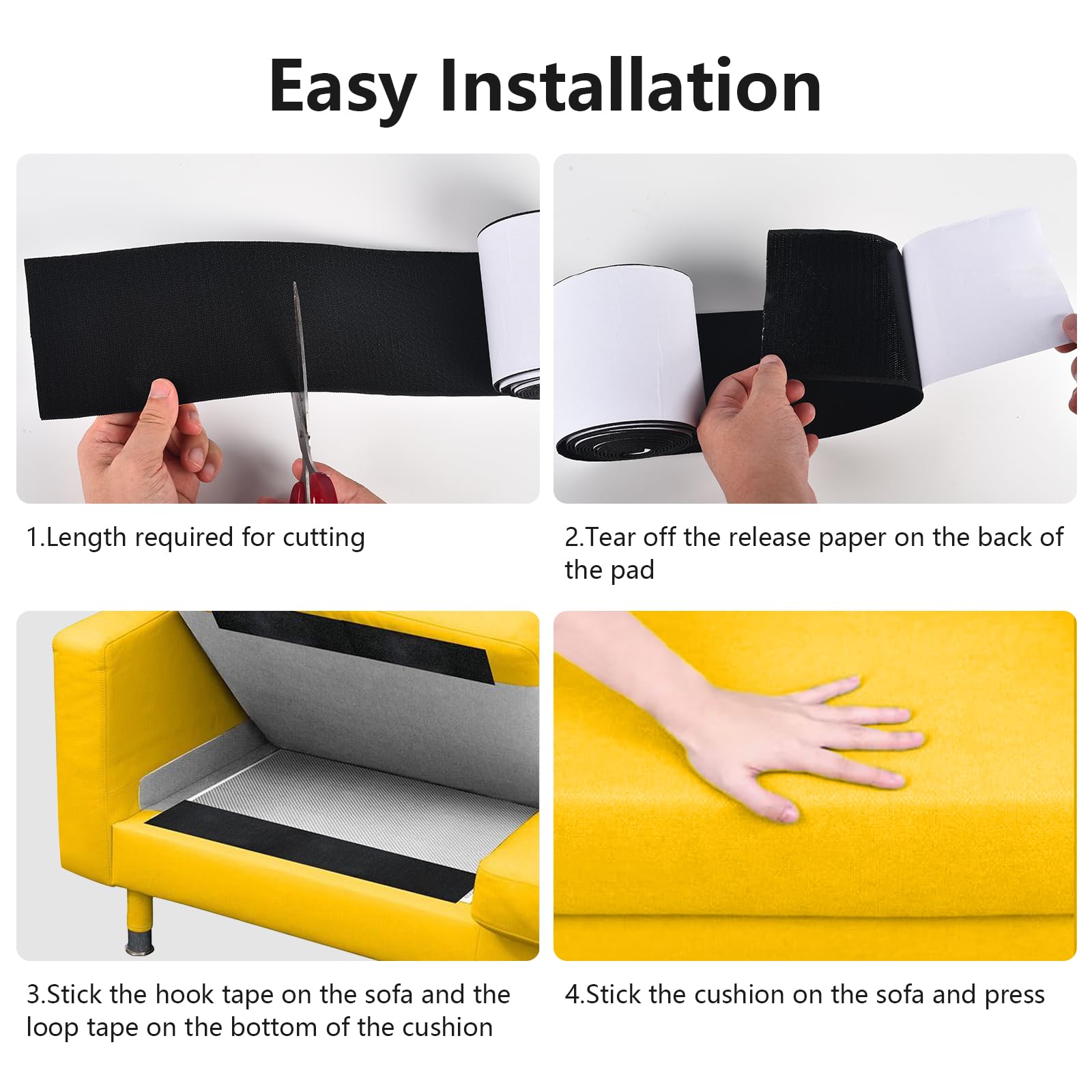 10 cm x 3 m, cinta de resistente, autoadhesiva, extrafuerte, ancha, para tela, sofá, cojín, cierre de, cinta de para coser, alfombrilla de, topper, aplicaciones para casa