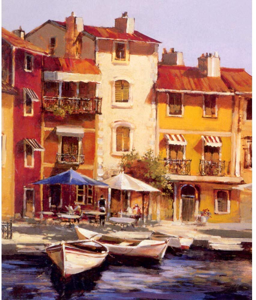 Hanging Painting Art Painting Wallpaper Mural FASHIONSDecorative Paintings Single Panel Canvas For Living Room Mediterranean Scenery Ashore Rest Home Decoration Modern One Of The Most Unique Decorativ