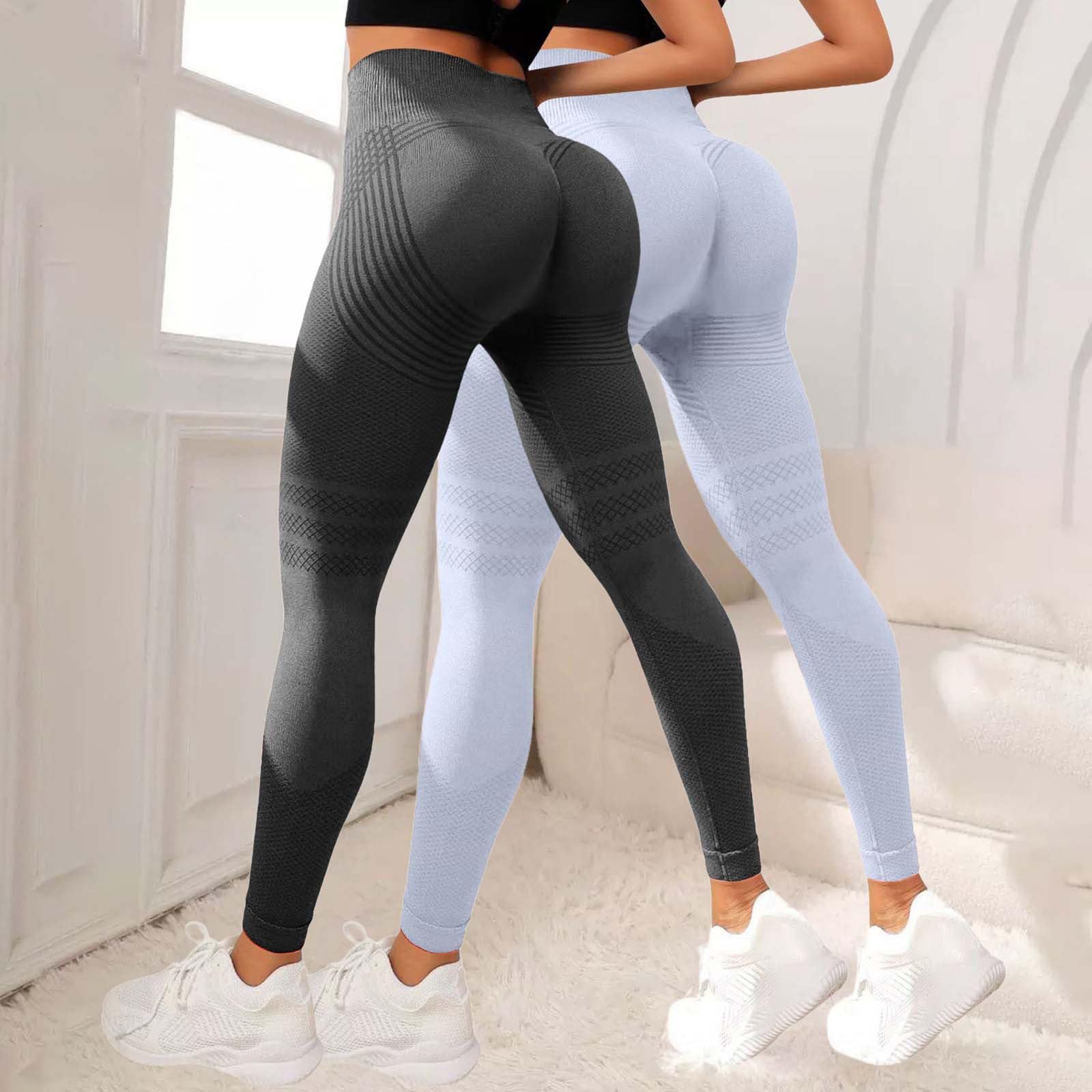 2 Pezzi Leggins 3D Anticellulite Donna Leggings Anti Cellulite Compressione Graduata Push Up Lipedema Pantacollant Sportivo Senza Cuciture Vita Alta per Fitness da Yoga e Corsa Modellante Estivi
