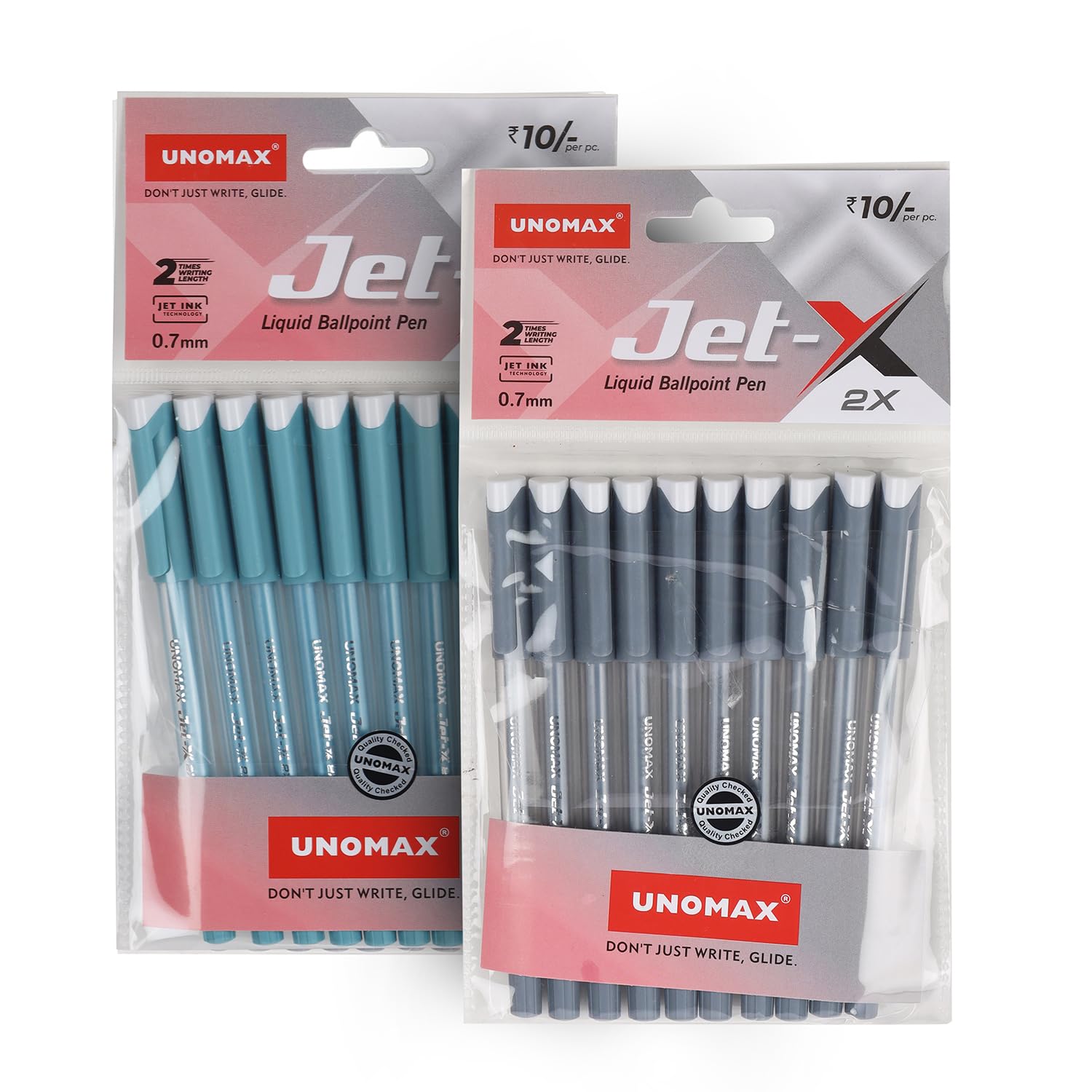 Unomax Jet-X Ballpen (20 Unit Hanger) | 10 Blue & 10 Black | Precision 0.7mm Tip | Jet Ink Technology for Effortless Writing | Comfort Grip | Perfect for Professionals, Students, & Everyday Use