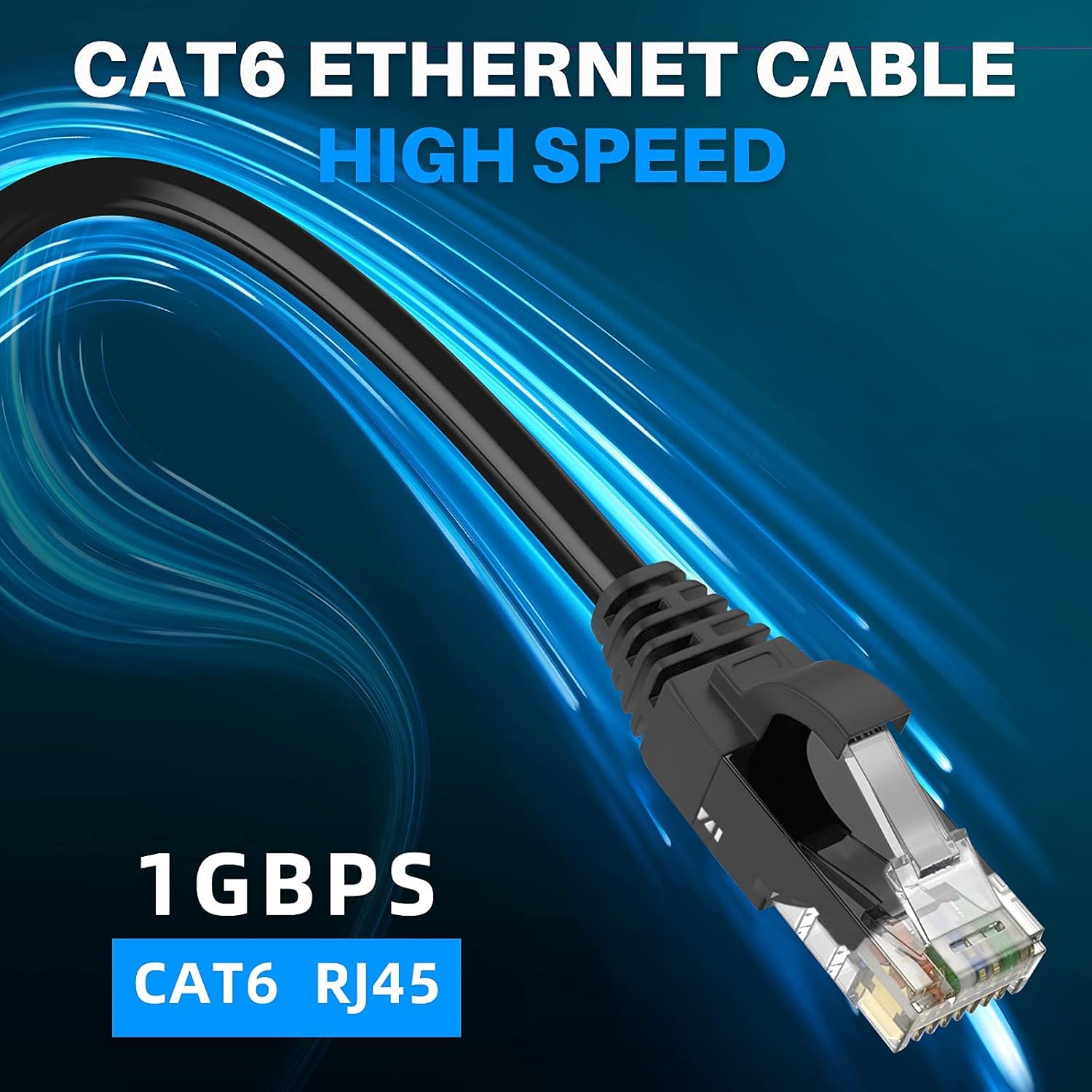 Adoreen Cat 6 Ethernet Cable 3 Ft-3 Pack,High Speed Short Patch Cables Network Cables, Soft Flexible Cat6 RJ45 LAN Internet Cable Cord Faster Than Cat 5e 5 Cable+15 Ties-Black+White+Blue 5 71+eoneMLqL. SL1500
