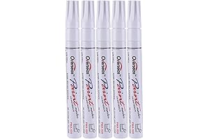 5 Permanent Tire Lettering Pens White