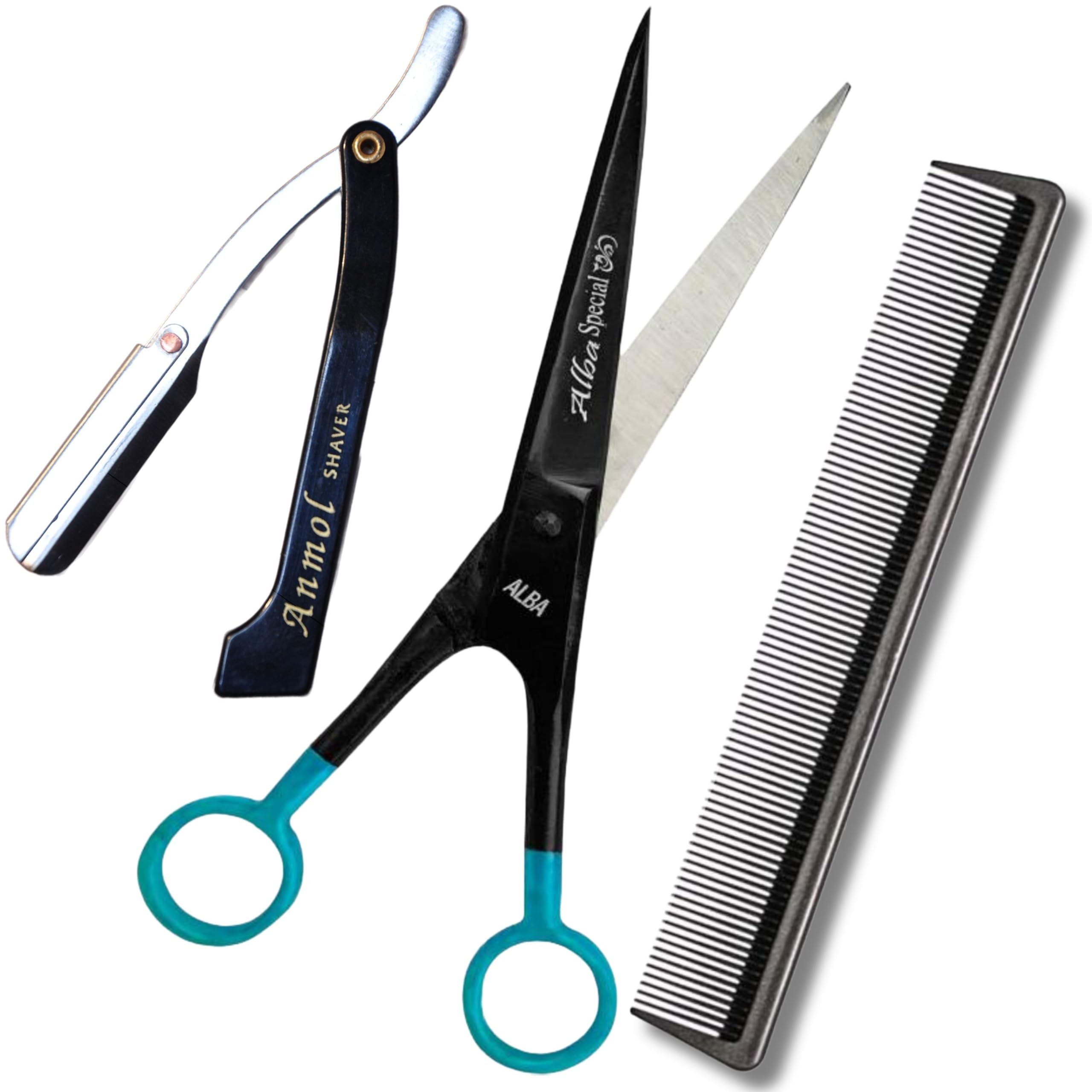 Salon Hair Cutting Scissors Barber Man Women Hair Cutting Scissor Saloon Scissors Set Combo Razor Comb For Premium Kainchi-picture-21