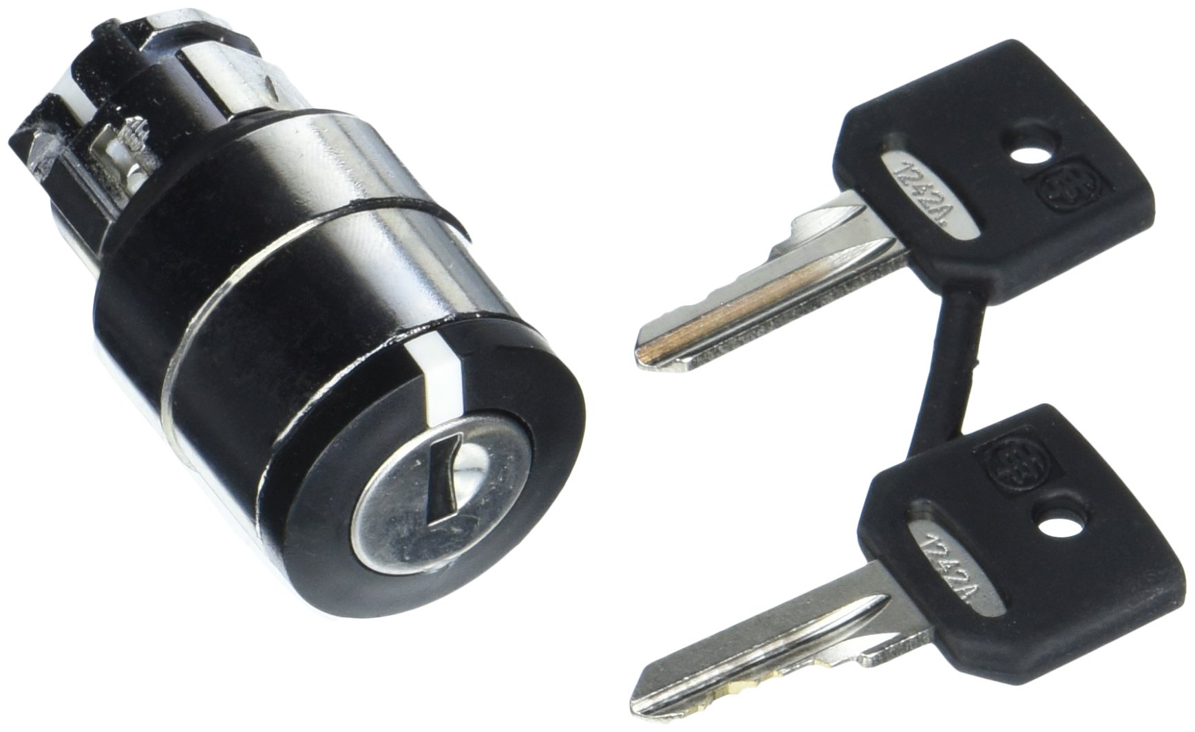 Sélecteur rotatif à clé 2 positions fixes bouton commande serrure 1242A