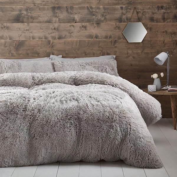 Catherine Lansfield Snoezig kingsize dekbedset in zilver