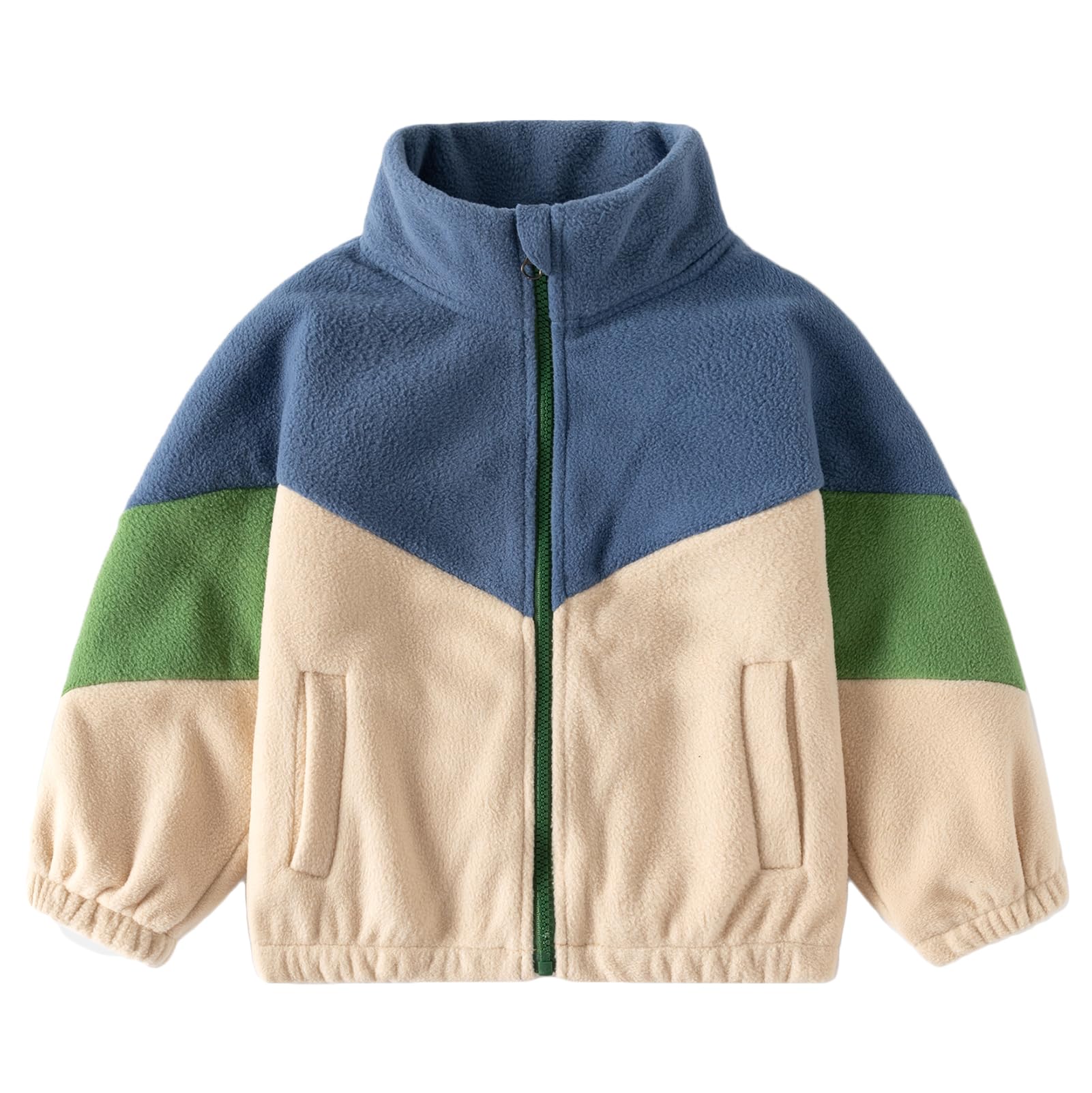 Chaqueta de forro polar para niños pequeños, abrigos de manga larga con cierre completo para bebés niños, ropa de exterior para otoño, primavera e invierno